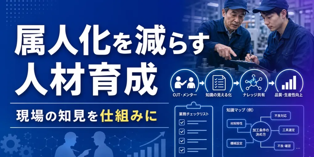 中小製造業の人材育成｜属人化を減らす仕組みづくり