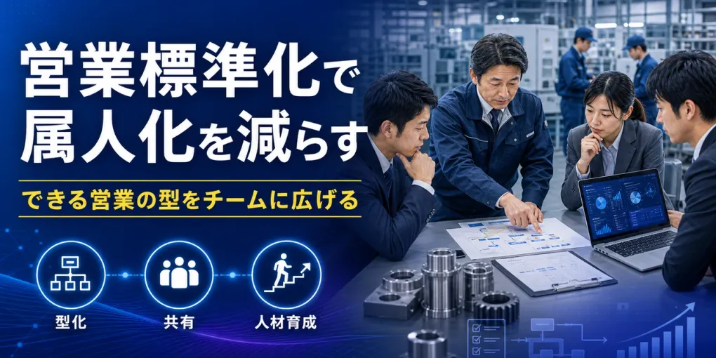 中小製造業の営業標準化｜できる営業の型をチームに広げる