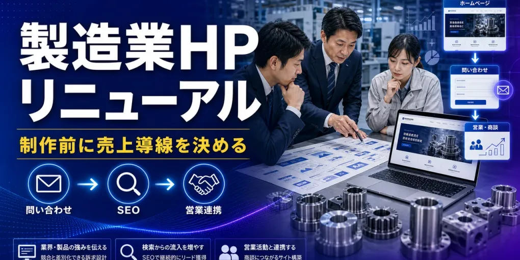 製造業ホームページリニューアル｜失敗を防ぐ売上導線の設計手順