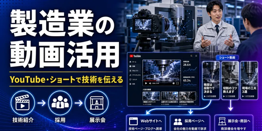 製造業の動画活用｜YouTube・ショート動画を営業と採用につなぐ