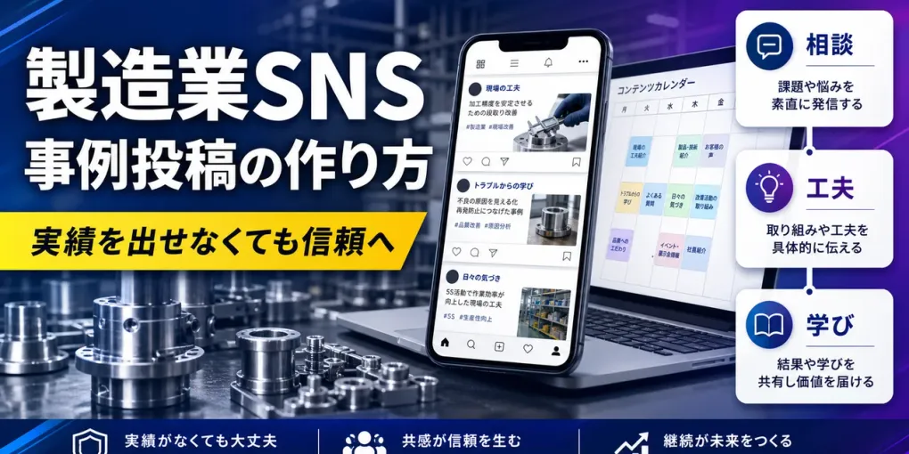 製造業SNSの事例投稿｜実績を出せない会社でも信頼を作る書き方