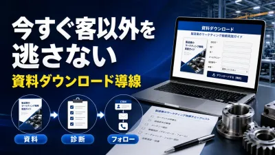 製造業の資料ダウンロード導線｜今すぐ客以外を逃さないWeb集客設計