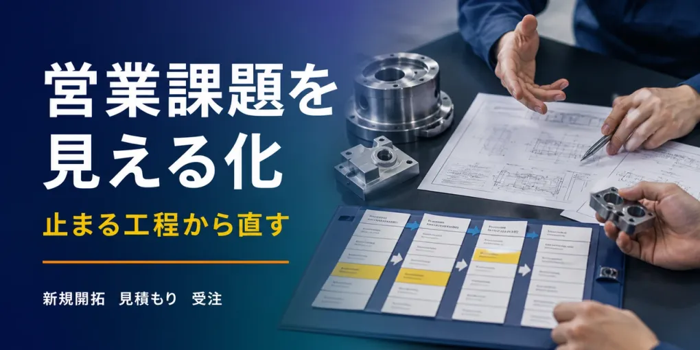 製造業の営業課題を見える化｜新規開拓・見積もり停滞を直す手順
