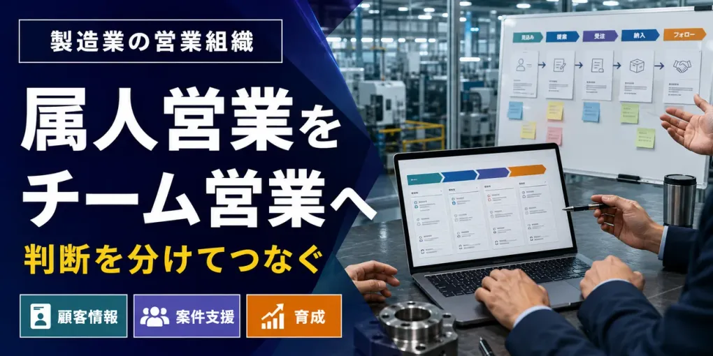 製造業の営業組織づくり｜属人営業をチームで進める仕組みに変える
