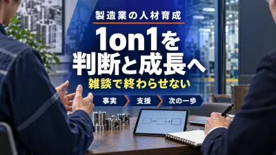 製造業の1on1ミーティング｜雑談で終わらせず判断と成長につなぐ方法