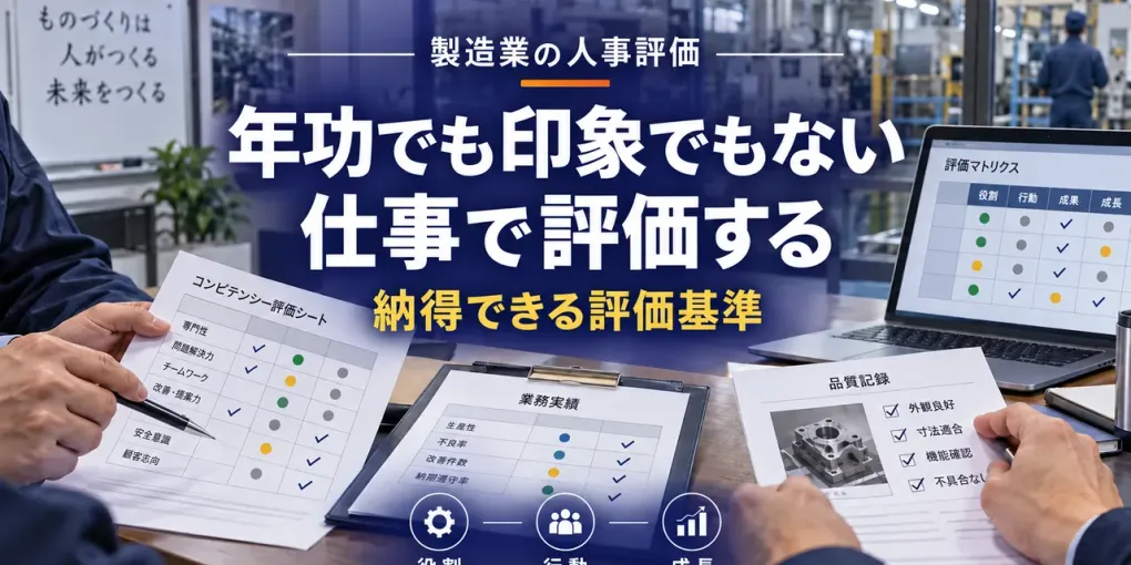 製造業の人事評価制度｜職人技・改善行動・育成を納得感ある基準へ