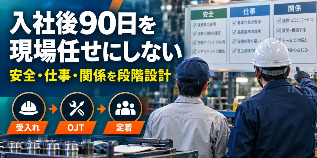 製造業のオンボーディング｜入社後90日を現場任せにしない受入れ設計