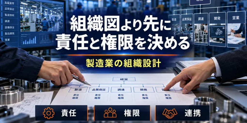 製造業の組織設計｜肩書きではなく責任・権限・連携を決める方法