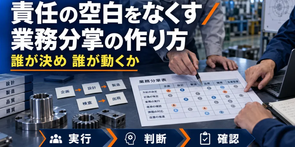 製造業の業務分掌｜責任の押し付けを防ぐ役割分担の作り方