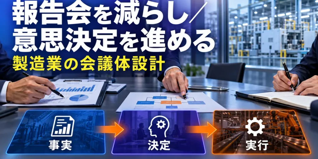 製造業の会議体設計｜報告会を減らし意思決定を進める方法