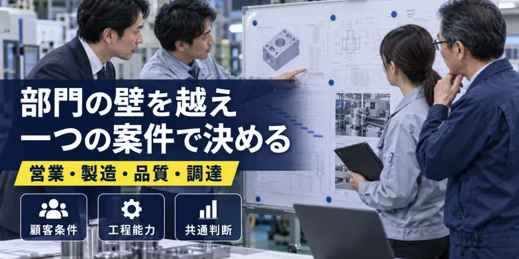 製造業の部門間連携｜営業・製造・品質・調達を一つの判断でつなぐ