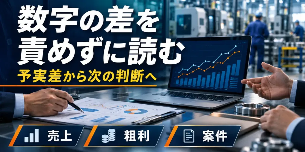 製造業の予実管理｜売上差異を責任追及ではなく次の判断へ変える