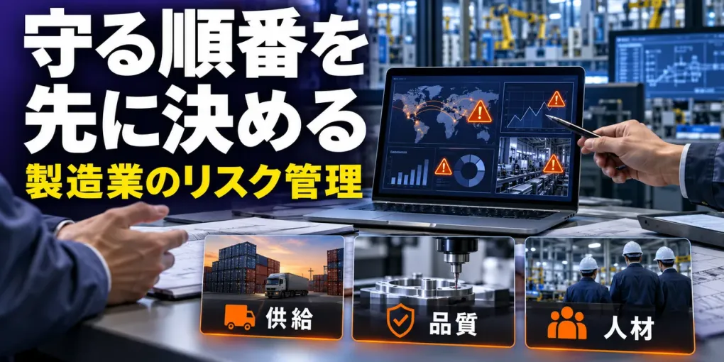 製造業のリスク管理｜供給・品質・人材の優先順位を決める手順