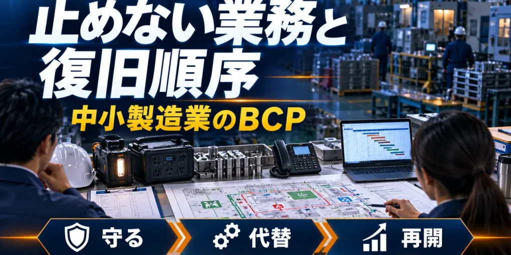 製造業のBCP策定｜止めない業務と復旧順序を決める実務手順
