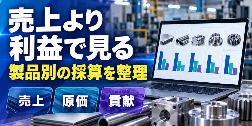 製造業の製品別採算管理｜売上ではなく利益で品種を見直す