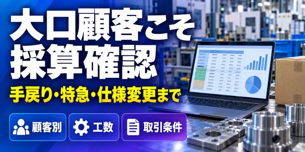 製造業の顧客別採算管理｜売上上位でも儲からない取引を見抜く