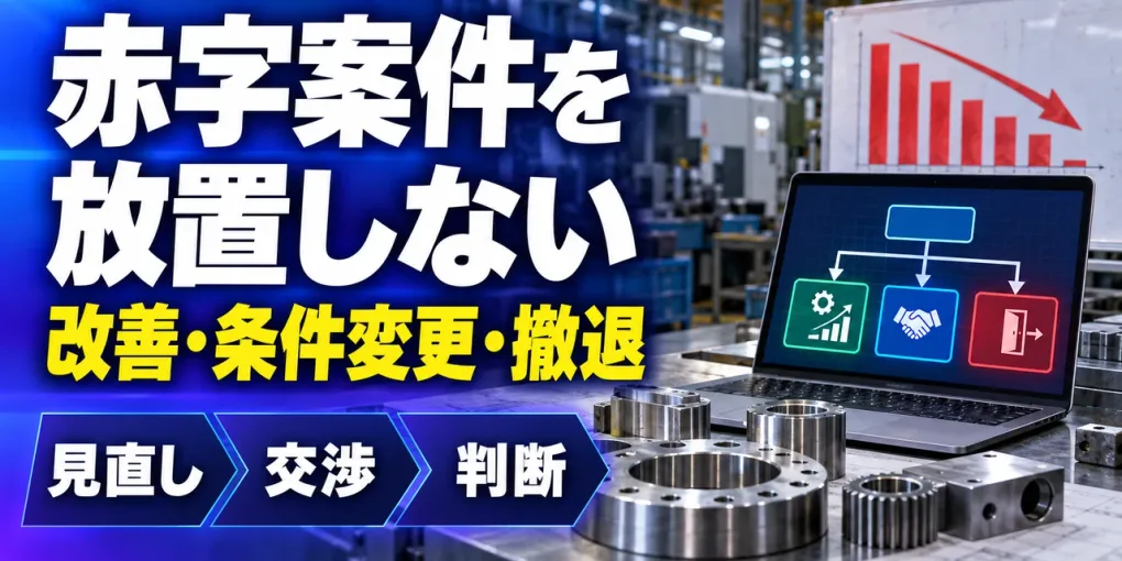 製造業の赤字案件改善｜値上げ・仕様変更・撤退を判断する手順