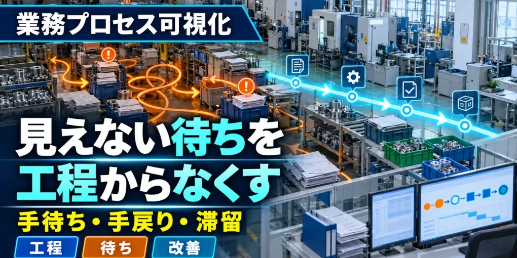 製造業の業務プロセス可視化｜手待ち・手戻り・滞留を見つける