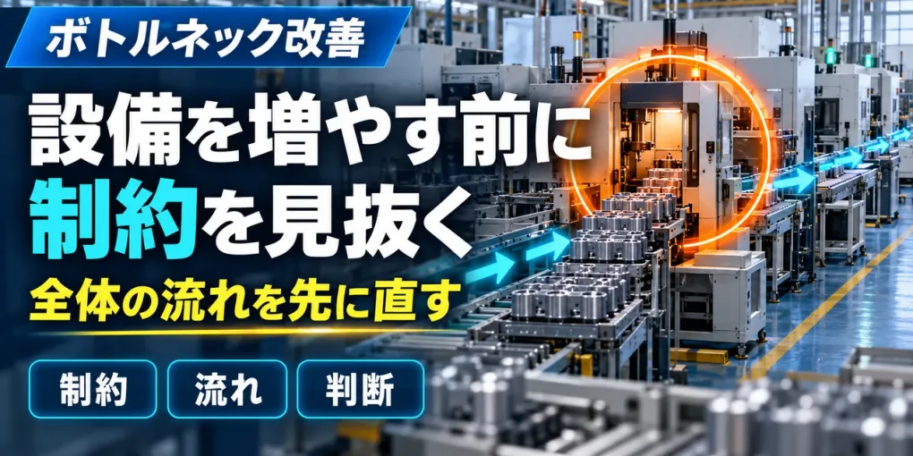 製造業のボトルネック改善｜設備を増やす前に制約工程を見極める