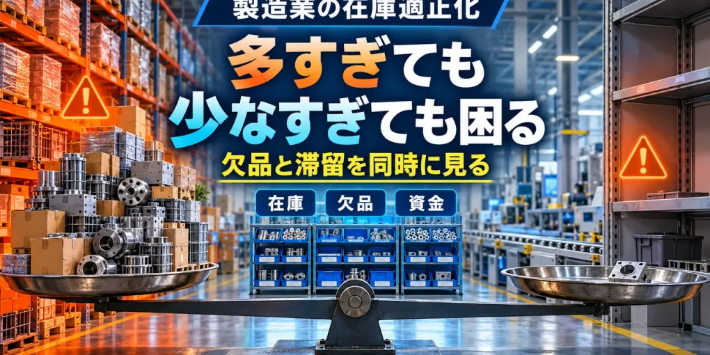 製造業の在庫適正化｜欠品と過剰在庫を同時に減らす