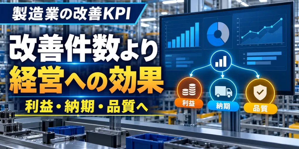 製造業の改善KPI｜件数ではなく利益・納期・品質へつなぐ