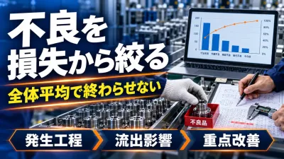 製造業の不良削減｜不良率だけでなく損失と発生工程で絞る
