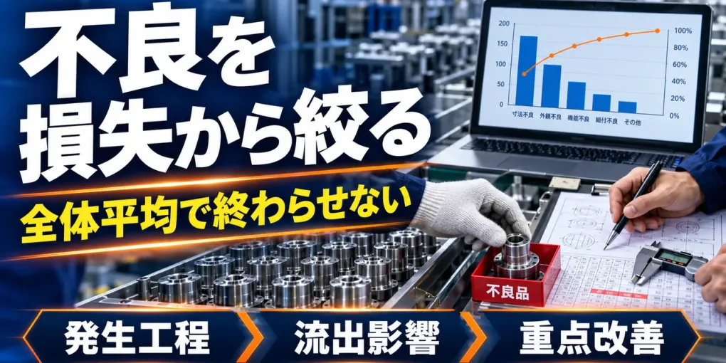 製造業の不良削減｜不良率だけでなく損失と発生工程で絞る