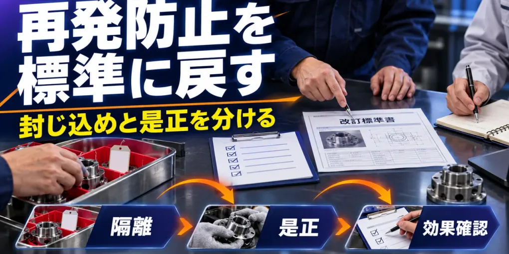 製造業の再発防止｜封じ込め・是正・標準化を分けて進める